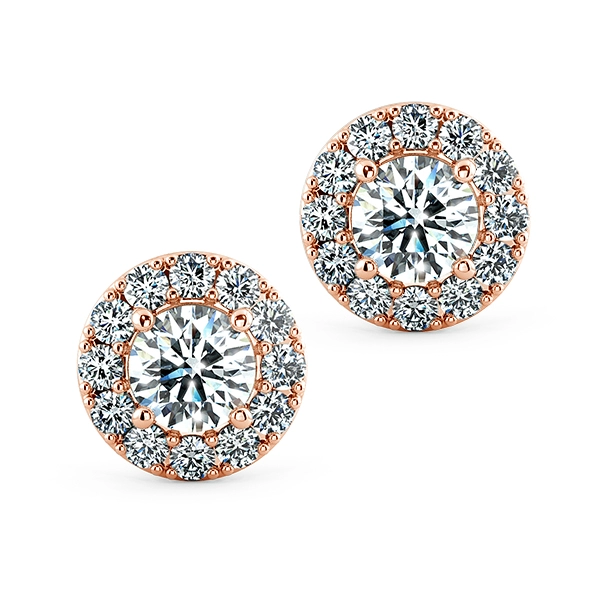 Round Halo Earrings BTA2101 1
